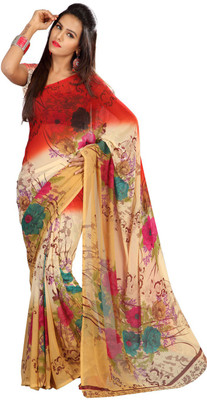 

Indian Wear Online Printed Fashion Georgette Saree(Multicolor), Multicolor57
