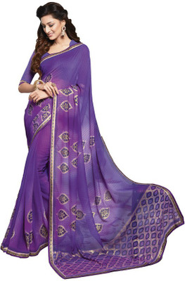 

Vishal Printed Bollywood Georgette Saree(Purple)