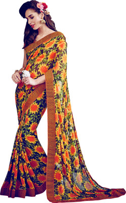 

Khushali Self Design, Printed Fashion Georgette Saree(Multicolor)