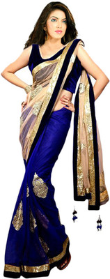 

Aksh Fashion Self Design Bollywood Handloom Chiffon Saree(Orange, Black), Black;orange