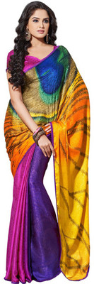 

Aksh Fashion Printed Bollywood Handloom Jacquard Saree(Multicolor)