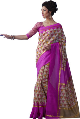 

Sunaina Printed Fashion Cotton Saree(Multicolor)