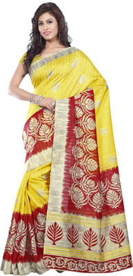 

JTInternational Printed Bhagalpuri Silk Saree(Multicolor)
