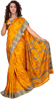 

Khushali Self Design, Printed Fashion Silk Saree(Orange, Multicolor), Multicolor;orange