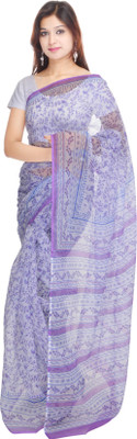 

Padma Printed Kota Doria Kota Cotton Saree(Purple)