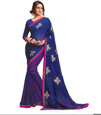 

Ridham Sarees Embroidered Fashion Handloom Georgette Saree(Multicolor)