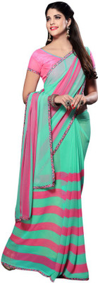 

Shree Vardhman Embroidered Bollywood Georgette Saree(Multicolor), Pink and pista