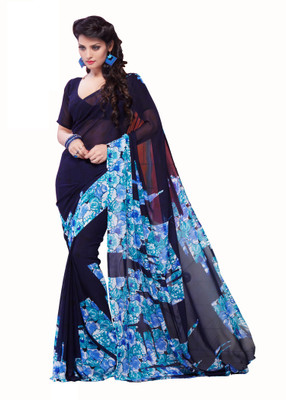 

Jiya Self Design, Printed Fashion Georgette Saree(Blue, Multicolor)