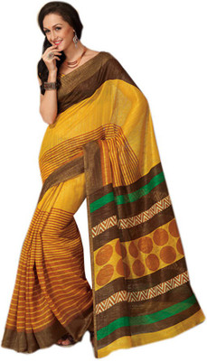 

Indian Wear Online Printed Fashion Pure Chiffon Saree(Multicolor)
