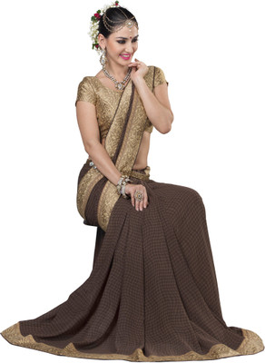 

Parisha Embroidered Fashion Georgette Saree(Brown), Coffee
