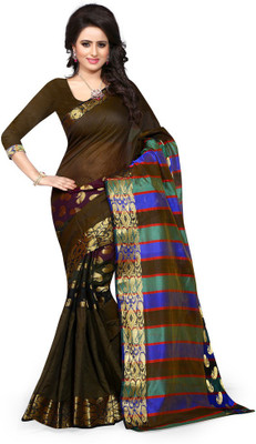 

Style U Self Design Chanderi Poly Silk Saree(Multicolor), Dark mahendi (heena)