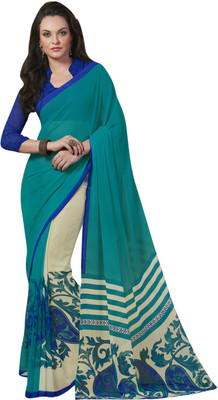 

Vishal Solid Fashion Georgette Saree(Blue)