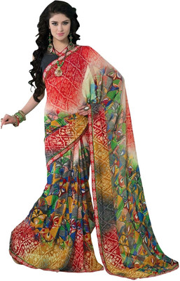 

Cenizas Printed Fashion Georgette Saree(Multicolor)