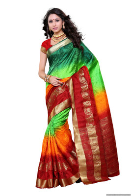 

Mimosa Woven Ikkat Art Silk Saree(Multicolor), Multy