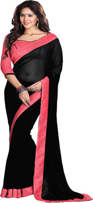 

Fashiondeal Solid Fashion Georgette Saree(Red)