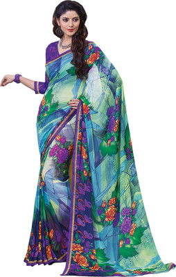 

Khushali Self Design, Printed Fashion Georgette Saree(Multicolor), Multicolor;purple