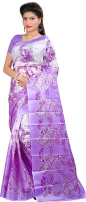 

Indrani Printed Bhagalpuri Art Silk Saree(Purple)