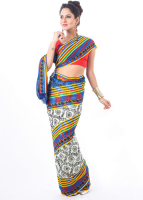 

Cenizas Printed Fashion Chiffon Saree(Multicolor), Purple