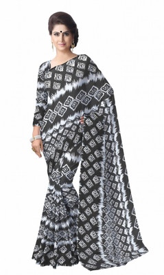

Suvastram Geometric Print Daily Wear Chiffon Saree(Black, White)
