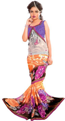 

Parisha Printed Daily Wear Georgette Saree(Multicolor)
