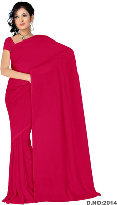 

Vardan Prints Plain Bollywood Chiffon Saree(Magenta)