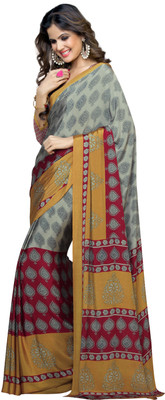 

Desi Look Printed Fashion Crepe Saree(Multicolor, Orange