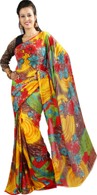 

Anushree Saree Self Design Fashion Georgette Saree(Multicolor), Yellow