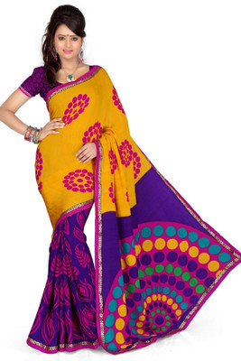 

Cenizas Printed Fashion Georgette Saree(Multicolor), Yellow
