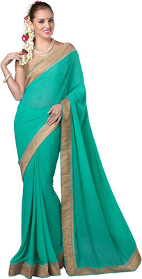 

Lovelylook Embroidered Fashion Georgette Saree(Green), Sea green
