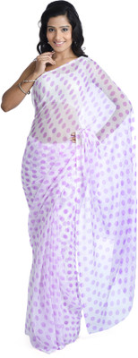 

Aaditri Fashions Polka Print Daily Wear Chiffon Saree(Purple)