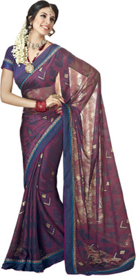 

Vishal Printed Fashion Chiffon Saree(Purple)