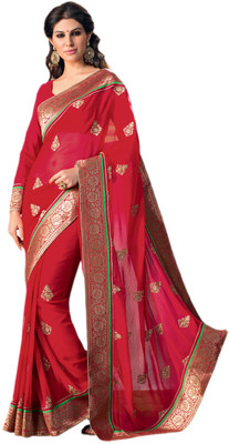 Vishal Printed Bollywood Georgette Saree(Maroon)