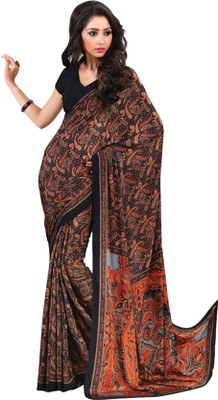

Khoobee Self Design, Printed Fashion Crepe Saree(Multicolor)