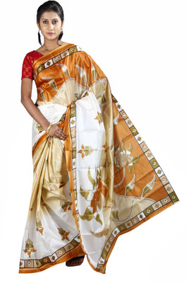 

Anushree Saree Self Design Fashion Silk Saree(Multicolor), Golden