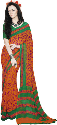 

Parisha Printed Fashion Georgette Saree(Orange, Multicolor), Multicolor;orange