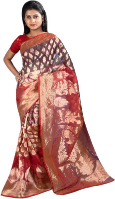 

Hawai Self Design Fashion Georgette Saree(Multicolor), Gold