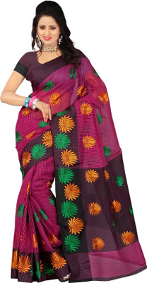 

Mimosa Woven Banarasi Cotton Saree(Pink), Rani
