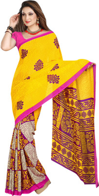 

Saara Floral Print Daily Wear Georgette Saree(Pink)