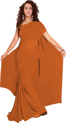 

Vardan Prints Plain Fashion Georgette Saree(Mustard)