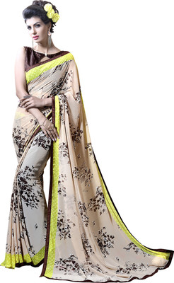

Jiya Self Design, Printed Fashion Georgette Saree(Multicolor)