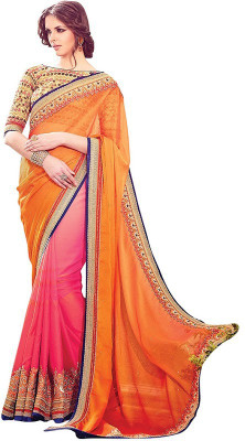 

Kintu Designs Pvt. Ltd. Self Design Fashion Georgette Saree(Multicolor)