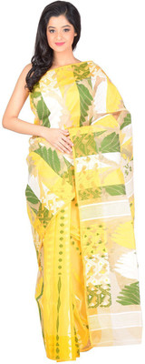 

RLBFashion Self Design Jamdani Handloom Art Silk, Cotton Saree(Yellow)