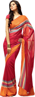 

Vishal Solid Fashion Georgette Saree(Red)