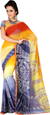 

Khoobee Self Design, Printed Fashion Georgette Saree(Multicolor)