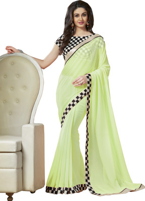 

Archishmathi Embellished Bollywood Georgette Saree(Green)