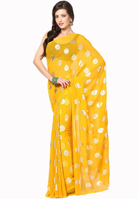 

Soundarya Printed Daily Wear Chiffon Saree(Yellow), Mustard yellow