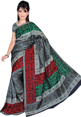

Lovelylook Printed Daily Wear Art Silk Saree(Grey)