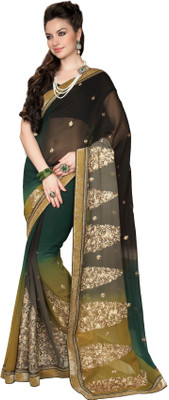 

Jiya Self Design, Embroidered, Embellished Fashion Georgette Saree(Multicolor, Black), Black;multicolor
