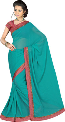 

Khushali Self Design, Embellished Fashion Georgette Saree(Light Blue)