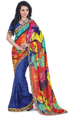 

Ridham Sarees Printed Fashion Handloom Chiffon Saree(Multicolor)
